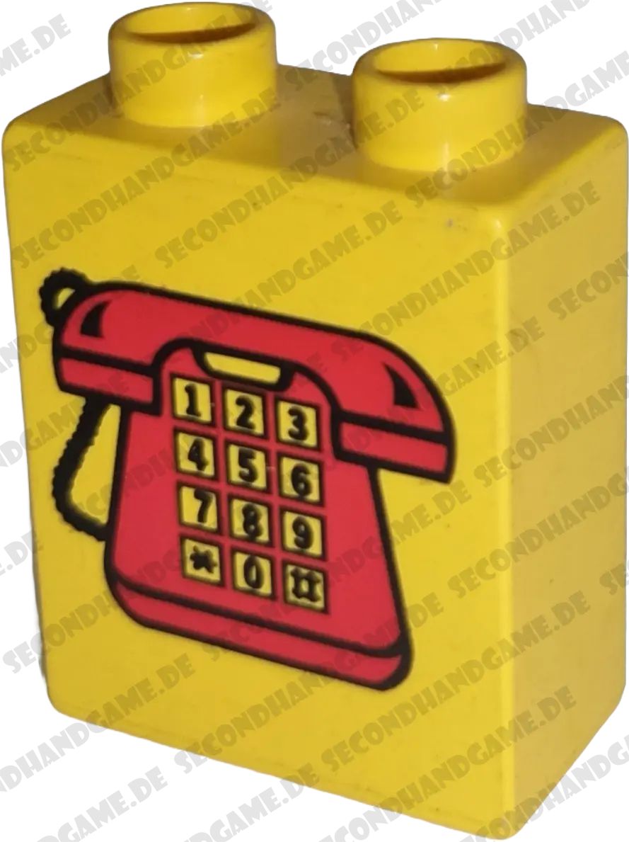 Lego Duplo Telefon Gelb Rot 1x2 Stein B-Ware